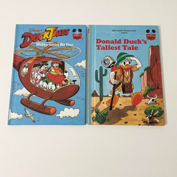 Vintage Walt Disney Books Duck Tales and Donald Ducks Tallest Tale - Picture 1 of 16